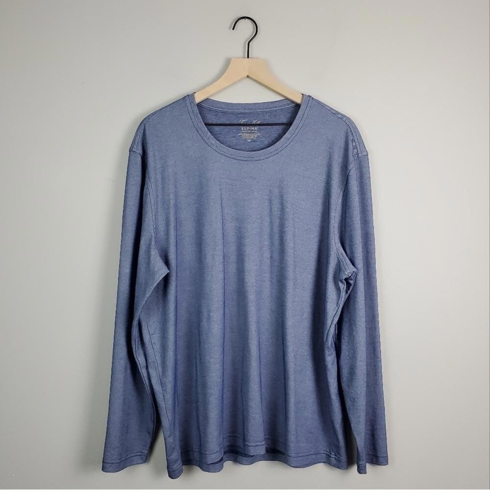 Tasso Elba Blue Long Sleeve Top XL
